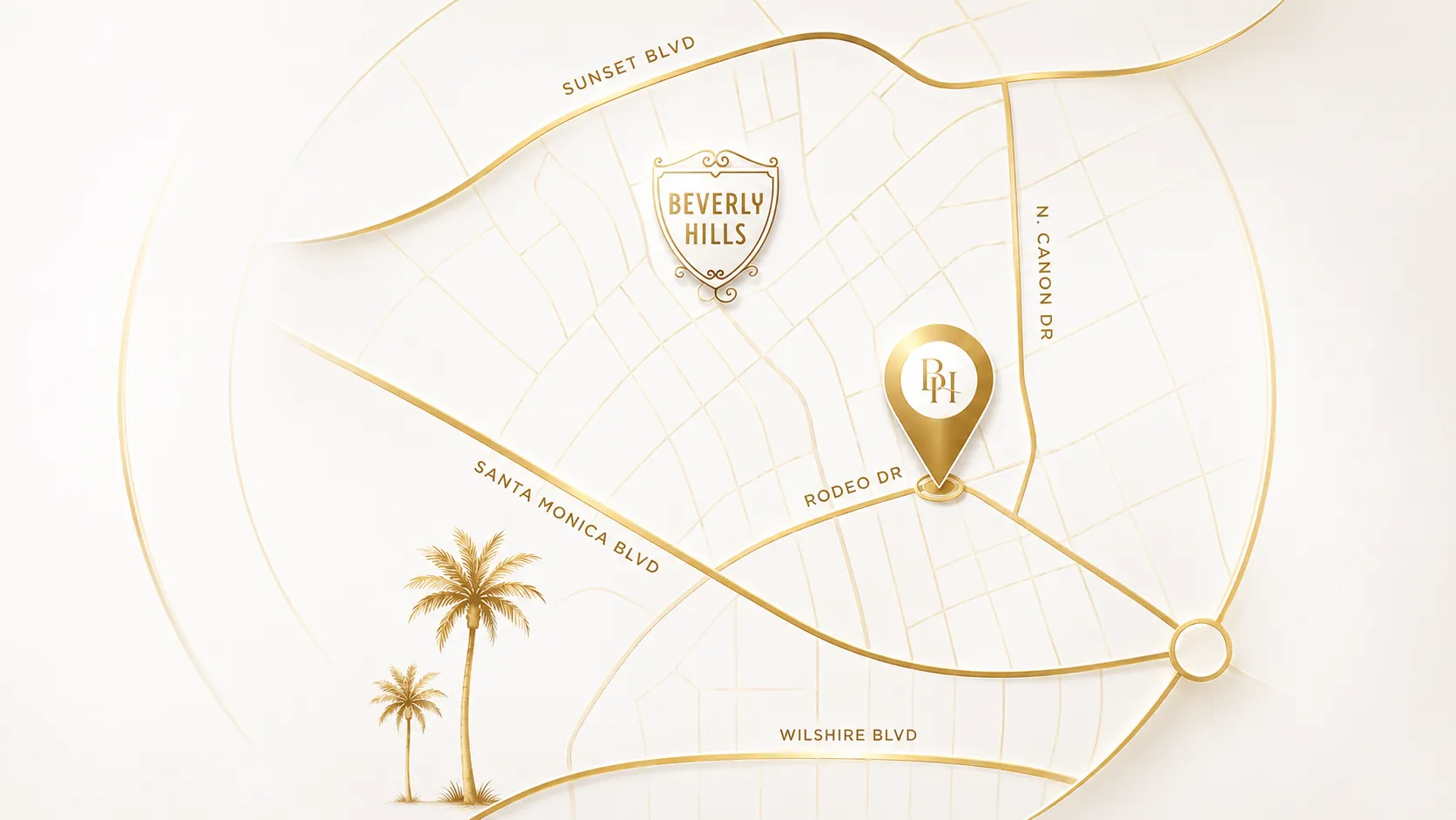 Evolution Beauty Cairns Beverly Hills location map outline